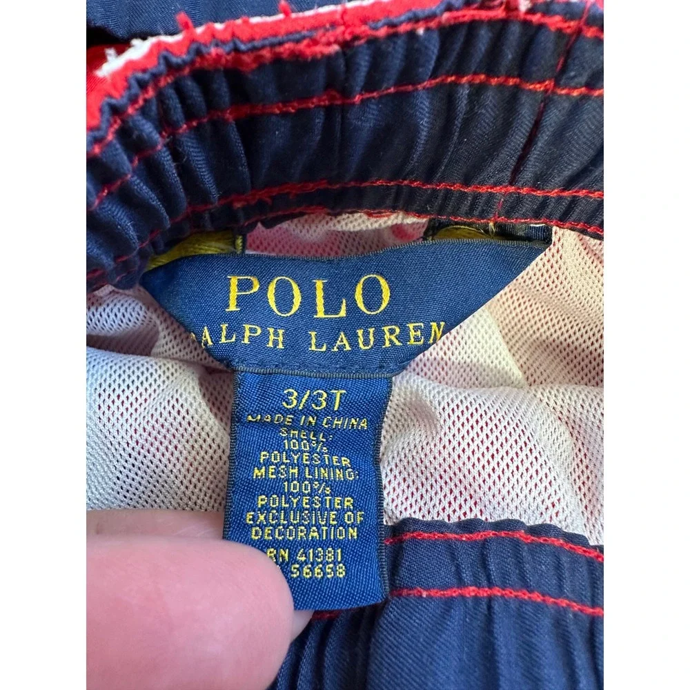 POLO RALPH LAUREN Toddler Boy Preppy Plaid Swim Trunks Bundle Summer Vacation 3T